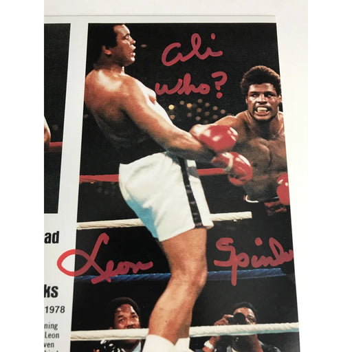 Leon Spinks Signed 8X10 Inscribed ’Ali Who?’ COA Inscriptagraphs 8X Muhammad