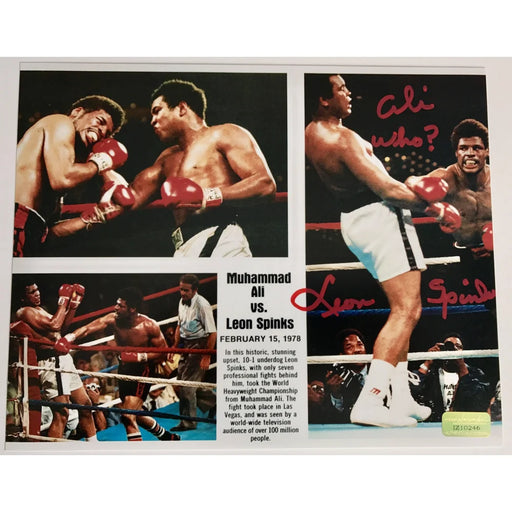 Leon Spinks Signed 8X10 Inscribed ’Ali Who?’ COA Inscriptagraphs 8X Muhammad