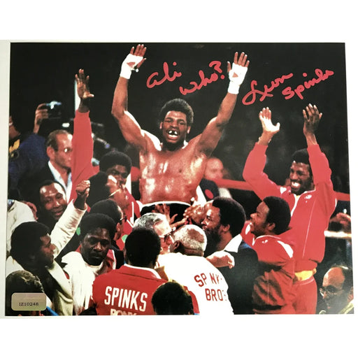 Leon Spinks Signed 8X10 Inscribed ’Ali Who?’ COA Inscriptagraphs 8X Muhammad Ali