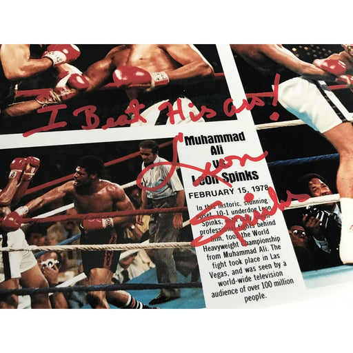 Leon Spinks Signed 8X10 Inscribed ’I Beat His A$$’ COA Inscriptagraphs 8X Muhammad Ali