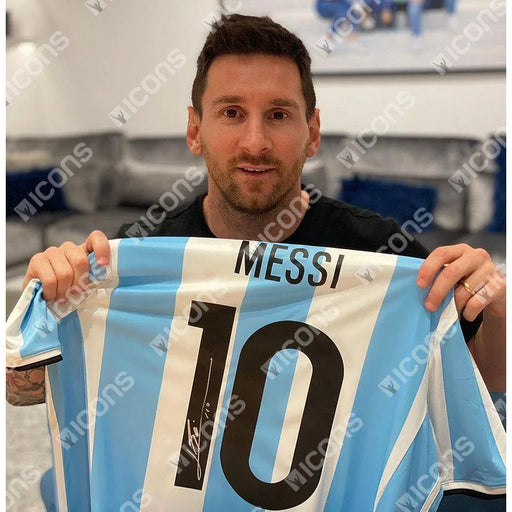 Lionel Messi Signed 2016 Argentina World Cup Home Jersey Autograph JSA COA Leo Barcelona