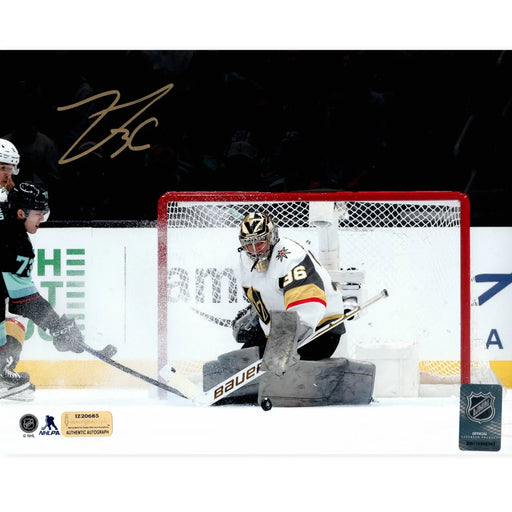 Logan Thompson Autographed Vegas Golden Knights 8x10 Photo IGM COA Signed vs.