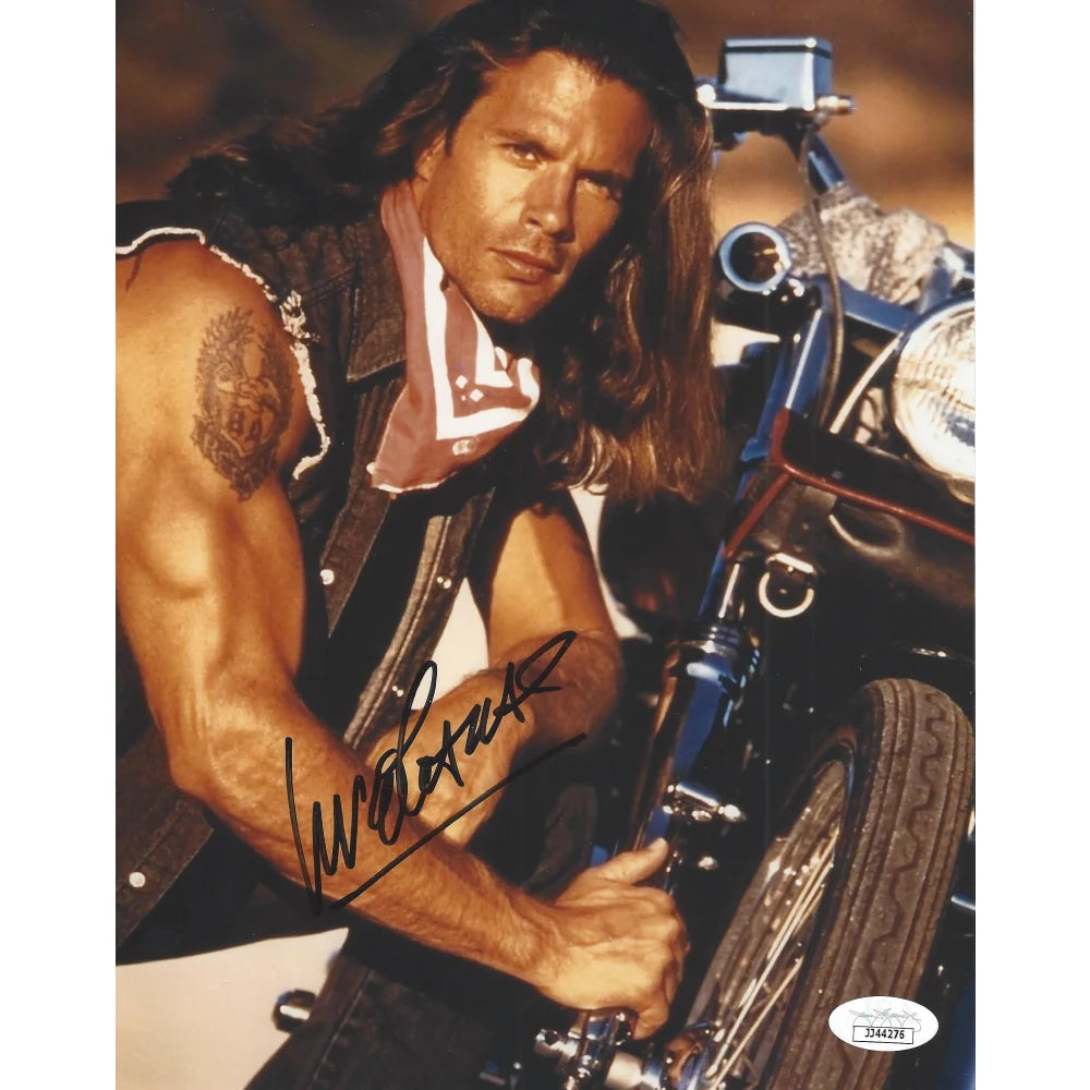 Lorenzo Lamas Signed 8x10 Photo JSA COA Autograph Renegade