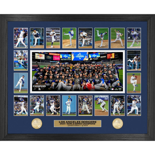 Los Angeles Dodgers 2024 World Series Champions Team Deluxe Bronze Coin Framed Photo Collage