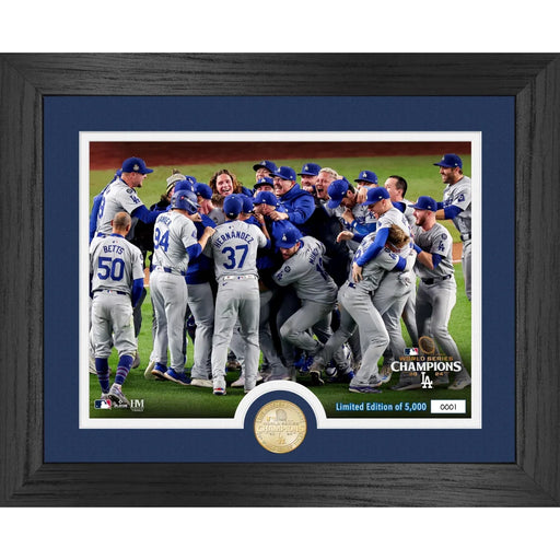 Los Angeles Dodgers 2024 World Series Team Celebration 8x10 Photo Gold Coin Framed Collage LA