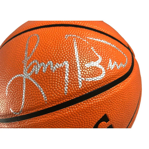 Magic Johnson Larry Bird Dual Signed Basketball LA Lakers Celtics JSA COA