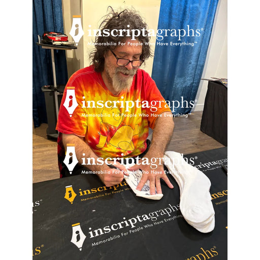 Mankind Mick Foley Autographed ’Bloody’ Mr. Socko Authentic Drawing JSA WWE WWF Signed