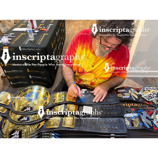 Mankind Mick Foley Autographed WWE WWF Attitude Era Championship Belt Signed JSA COA Inscribed