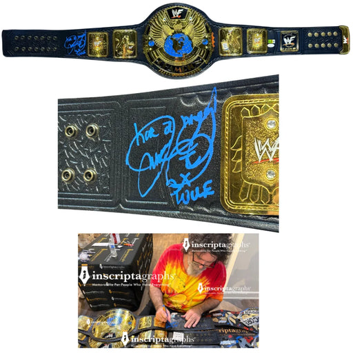 Mankind Mick Foley Autographed WWE WWF Attitude Era Championship Belt Signed JSA COA Inscribed