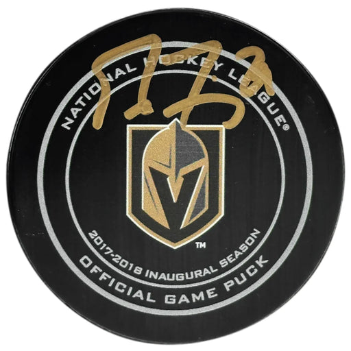 Marc-Andre Fleury Autographed Vegas Golden Knights Official 2017 Puck IGM Fanatics COA Signed