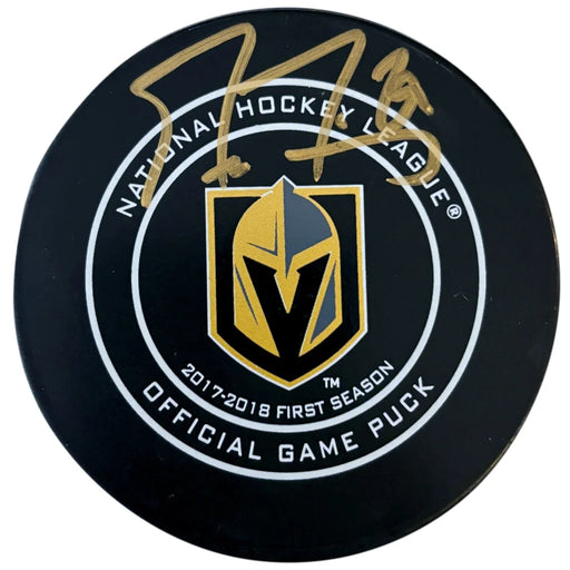 Marc-Andre Fleury Autographed Vegas Golden Knights Official 2017 Puck JSA Signed