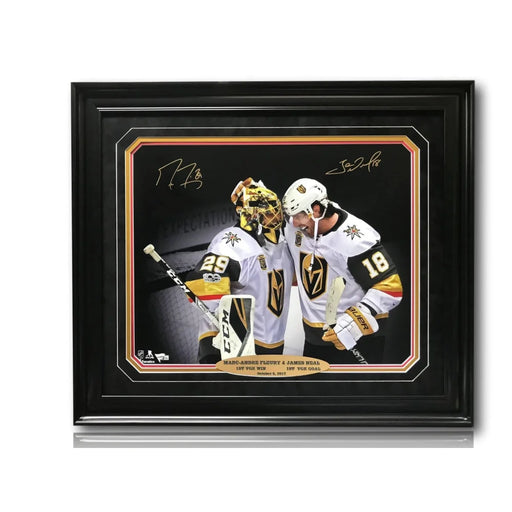 Marc-Andre Fleury / James Neal Dual Signed Vegas Golden Knights Framed 16X20 COA