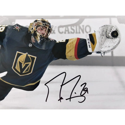 Marc-Andre Fleury Signed 16X20 Photo ’The Save’ Framed Vegas Golden Knights COA JSA Autograph