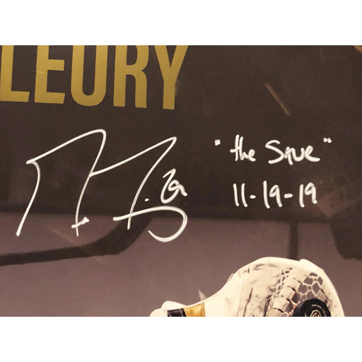 Marc-Andre Fleury Signed & Inscribed ’The Save 11/19/19’’ 20x28 Vegas Golden Knights Poster #d/450 vs. Toronto