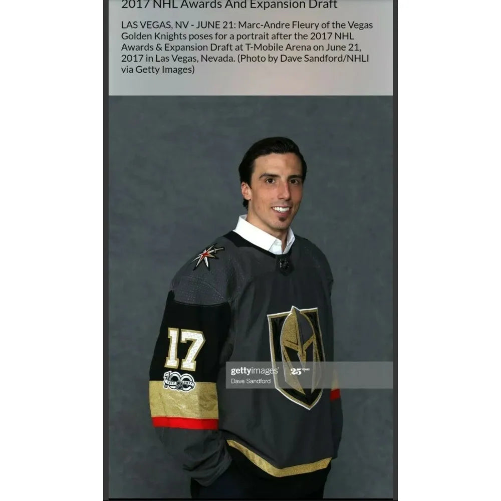 Marc-Andre Fleury of the Vegas Golden Knights poses for his official  News Photo - Getty Images