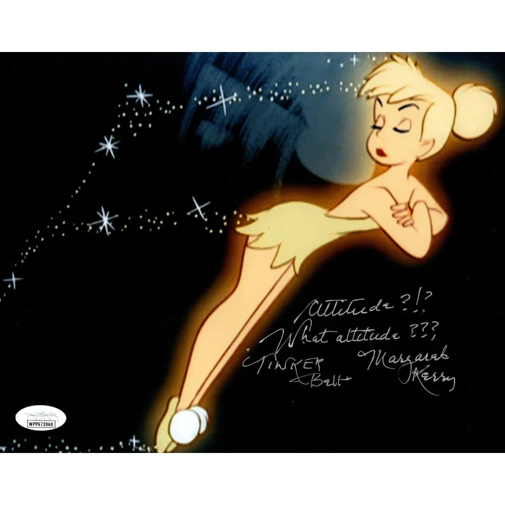 Margaret Kerry Signed Tinker Bell 8x10 Photo Inscribed ’Attitude’ JSA COA Autograph Peter Pan