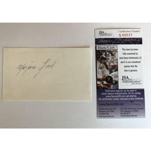 Marjorie Lord Signed 3x5 Index Card JSA COA Autograph Make Room for Daddy
