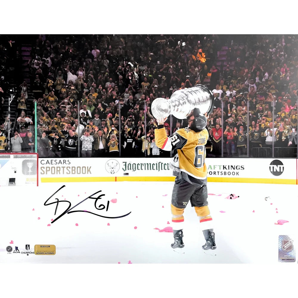 Mark Stone Autographed Stanley Cup Vegas Golden Knights 11x14 Photo Signed COA IGM Memorabilia