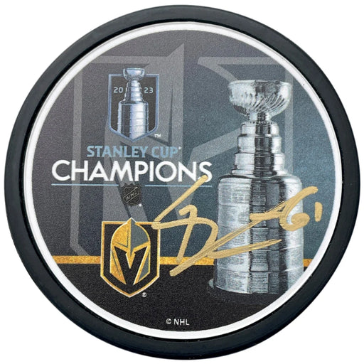 Mark Stone Autographed Stanley Cup Vegas Golden Knights Hockey Puck COA IGM
