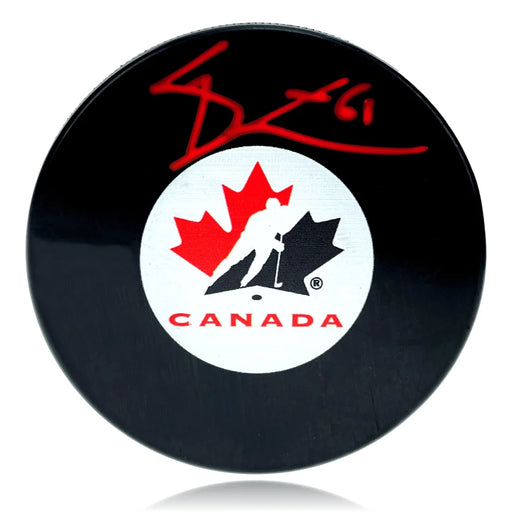 Mark Stone Autographed Team Canada Puck Inscriptagraphs COA Vegas Golden Knights Signed