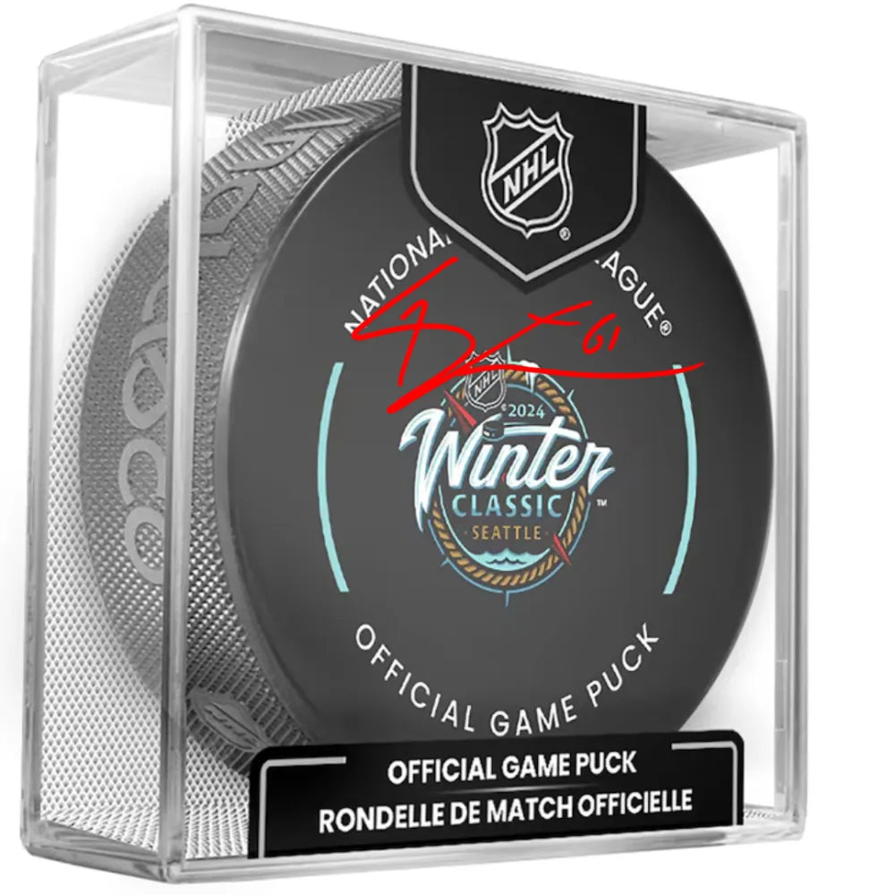 Mark Stone Signed 2024 Winter Classic Official Game Puck Vegas Golden Knights