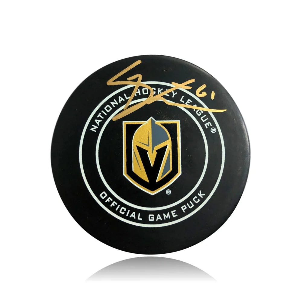 Mark Stone Signed Vegas Golden Knights On-ice Discontinued Authentic Puck COA BAS Autograph VGK