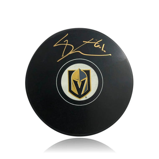 Mark Stone Signed Vegas Golden Knights Logo Puck COA BAS Autograph VGK