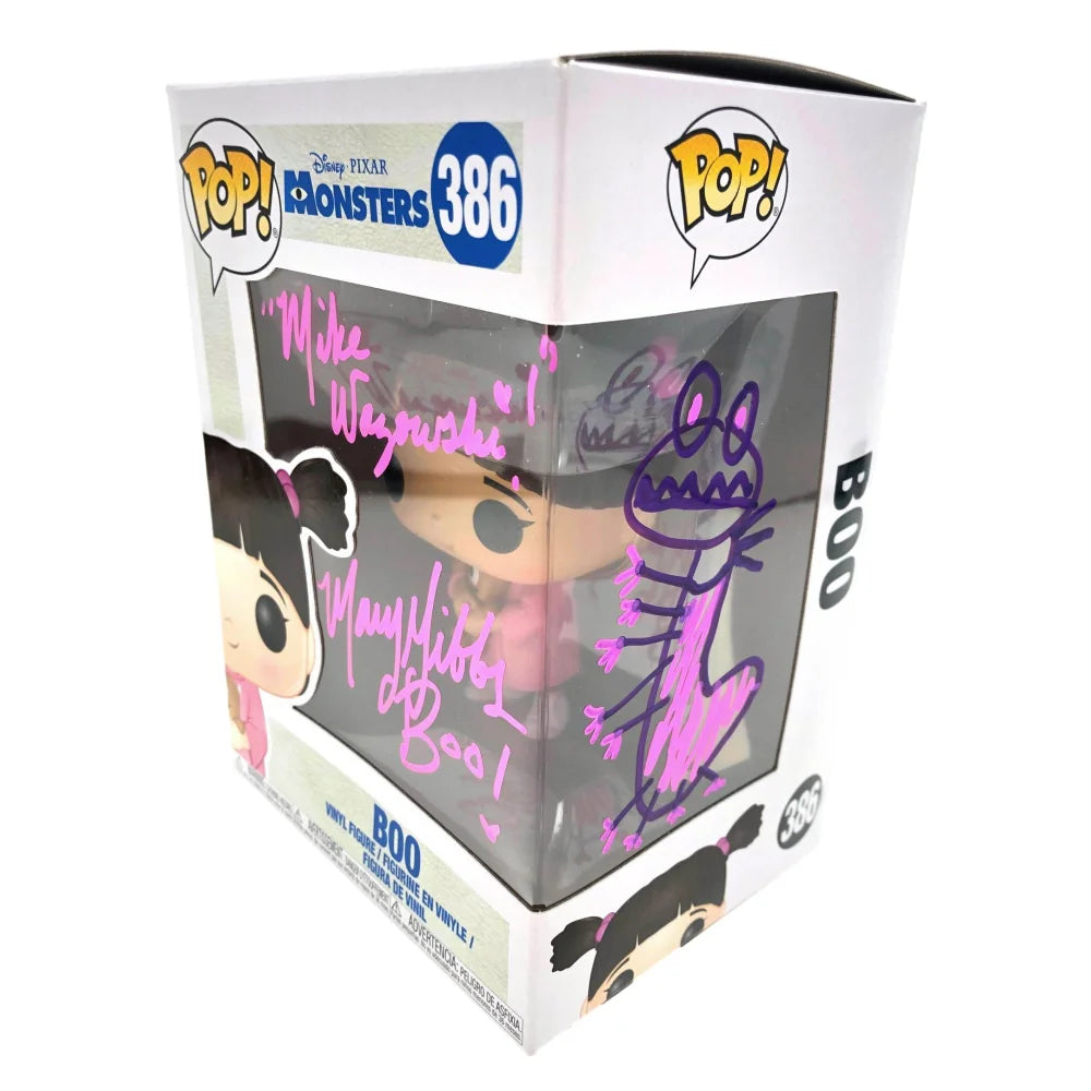 boo monsters inc pop Mary Gibbs Signed Randall Sketch Boo Monsters Inc. Funko Pop Jsa Coa Autograph