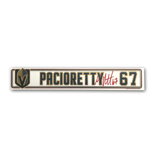 Max Pacioretty Signed Authentic VGK Locker Room Nameplate Vegas Golden Knights JSA COA Game Used