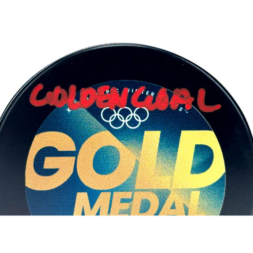 Megan Keller Autographed Official 2026 Olympics Puck Inscribed Golden Goal JSA