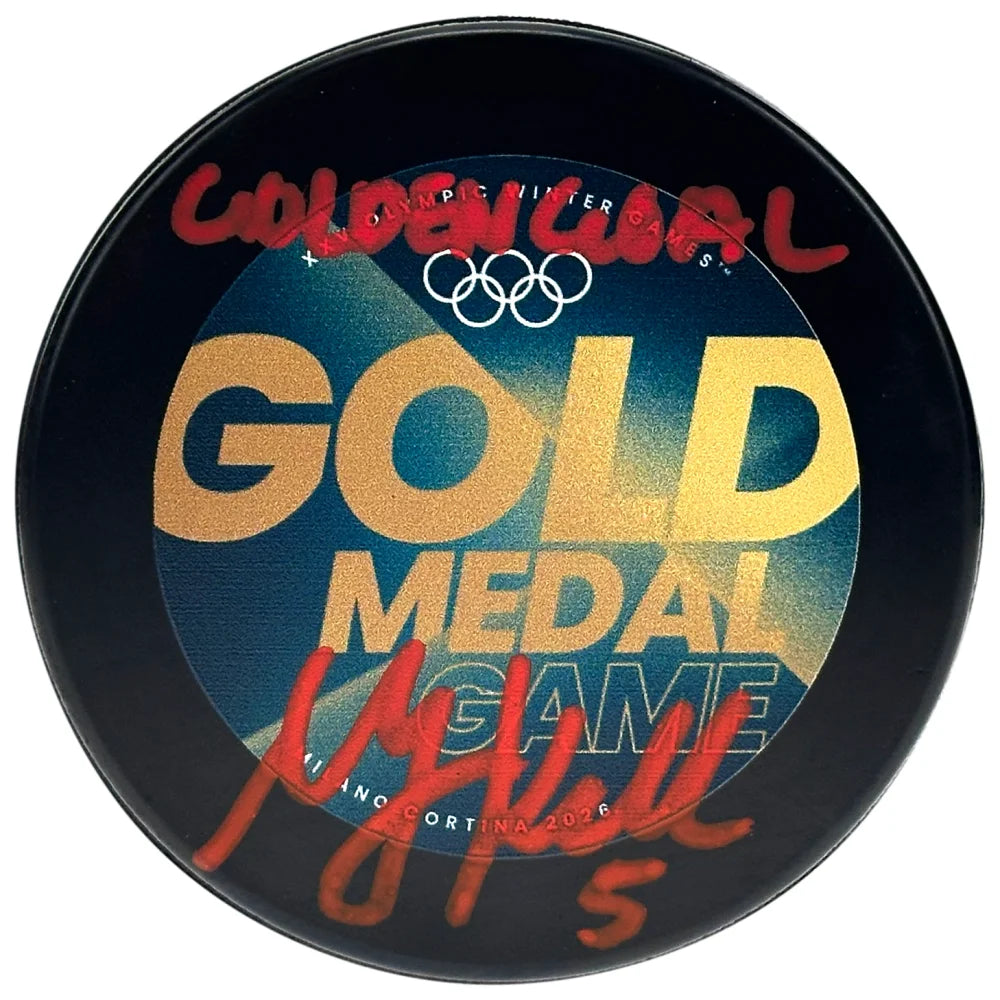 Megan Keller Autographed Official 2026 Olympics Puck Inscribed Golden Goal JSA