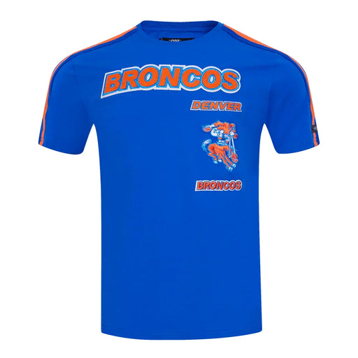 Men’s Pro Standard Denver Broncos Retro Classic Chenille Striped Tee Shirt