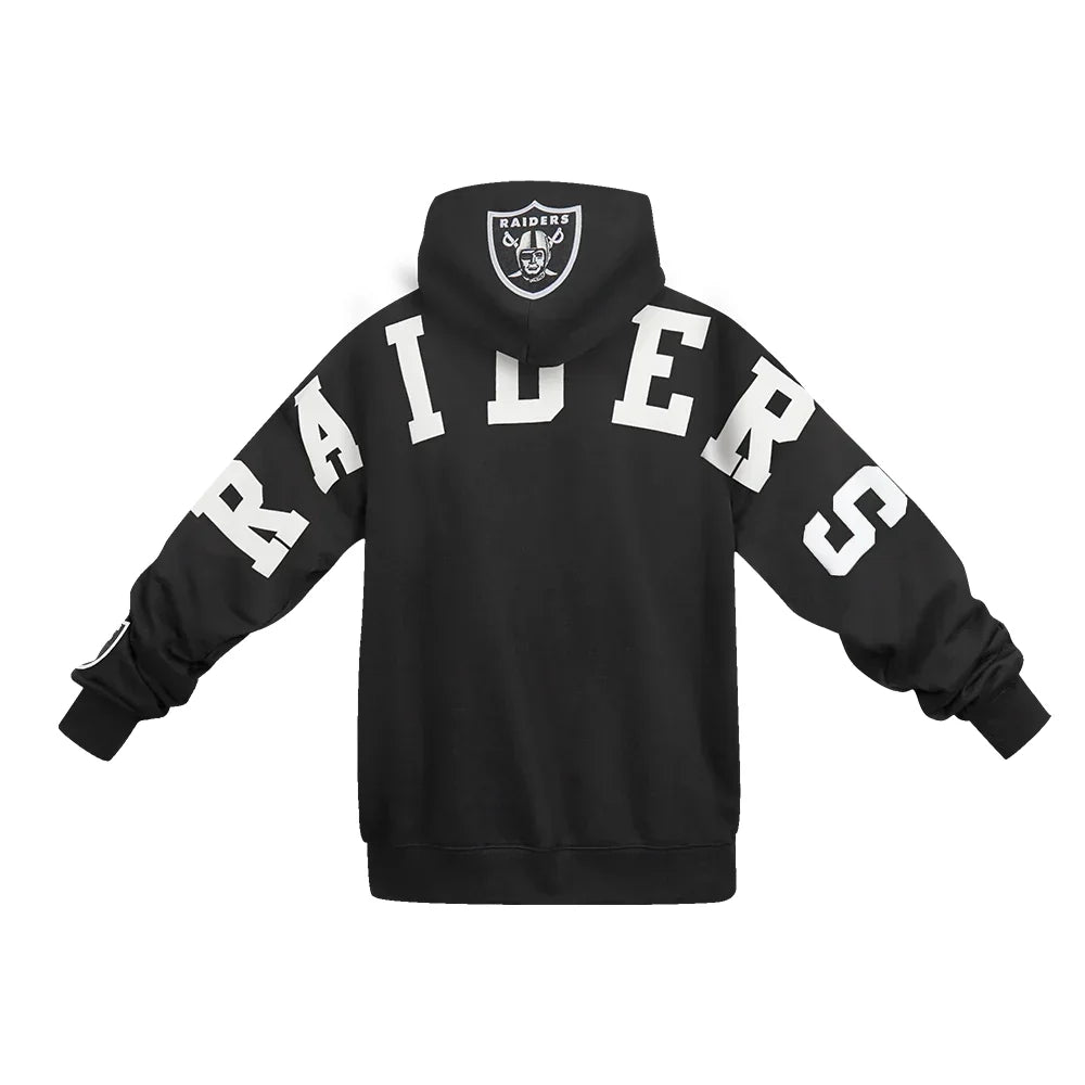 Men’s Pro Standard Las Vegas Raiders Wingspan Drop Shoulder Hoodie - Black