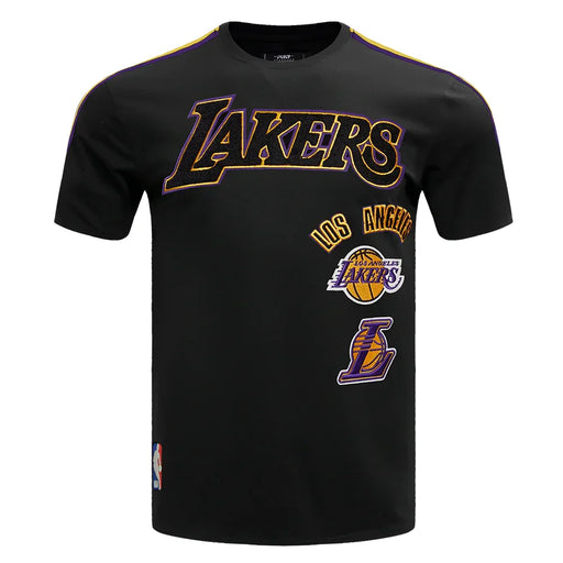 Men’s Pro Standard Los Angeles Lakers Retro Classic Striped T-Shirt - Black