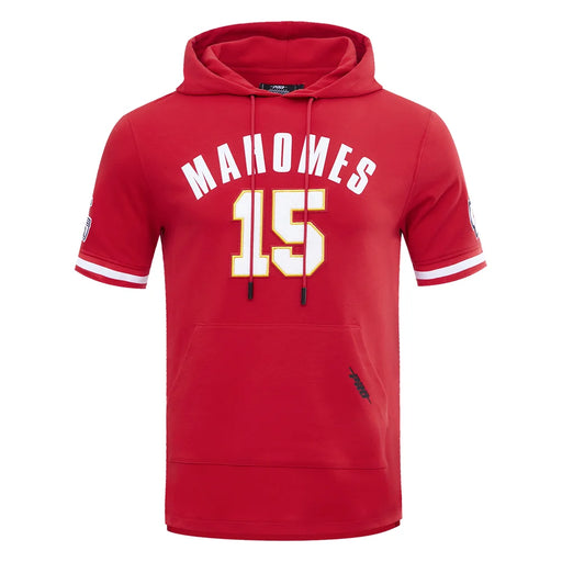 Men’s Pro Standard Patrick Mahomes #15 Chiefs Pull Over Short Sleeve Hoodie