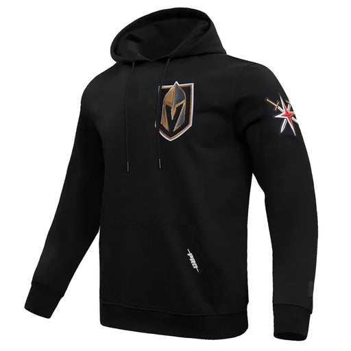 Men’s Pro Standard Vegas Golden Knights Chenille Long Sleeve DK PO Hoodie - Black