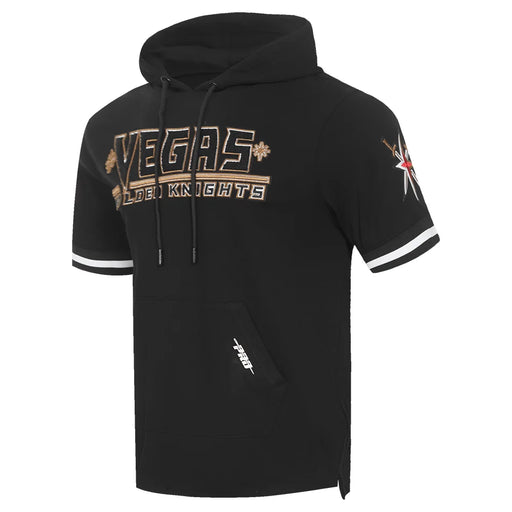 Men’s Pro Standard Vegas Golden Knights Chenille Short Sleeve Hoodie - Black