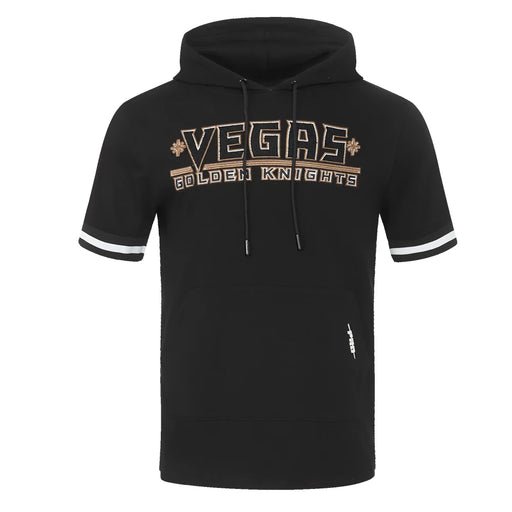 Men’s Pro Standard Vegas Golden Knights Chenille Short Sleeve Hoodie - Black