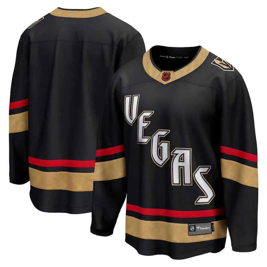 Men’s Vegas Golden Knights Fanatics Branded Black Reverse Retro 2.0 Breakaway Player Jersey