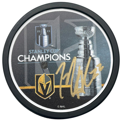 Michael Amadio Autographed Stanley Cup Vegas Golden Knights Hockey Puck COA IGM Signed