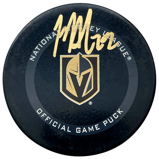 Michael Amadio Autographed Vegas Golden Knights Official Game Hockey Puck Signed