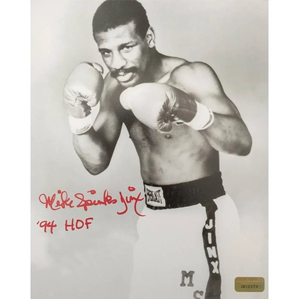 Michael Spinks Signed 8X10 Inscribed COA Inscriptagraphs Leon 8X Mike Tyson