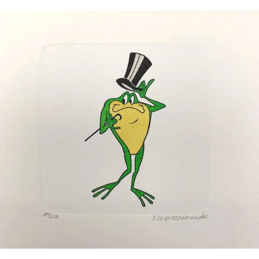 Michigan J Frog Etching Artwork Sowa & Reiser #D/500 Looney Tunes Hand Painted 2