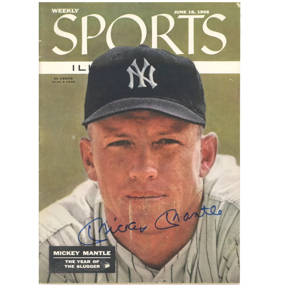 Mickey Mantle Signed 1956 Sports Illustrated Magazine 1st Cover JSA COA 6/18/56 Autographed NY Yankees