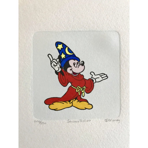 Mickey Mouse Etching Artwork Sowa & Reiser #D/500 Disney Hand Painted Sorcerer