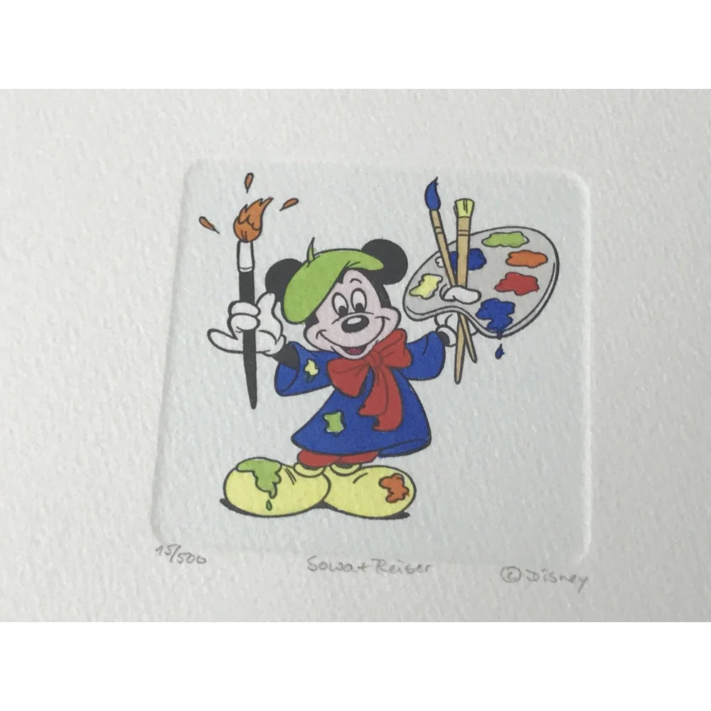 Mickey Mouse Framed Etching Artwork Sowa & Reiser #d/500 Disney