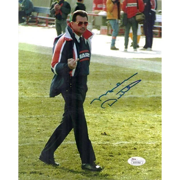 Mike Ditka Signed ’Flipping The Bird’ 16X20 Framed JSA COA Autograph 16X Bears