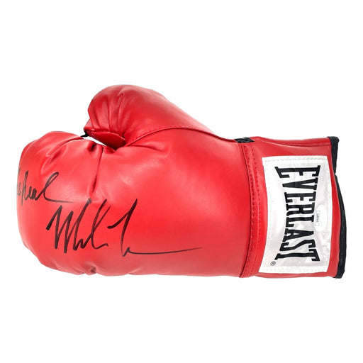 Mike Tyson Autographed ’Be Real’ Inscribed Red Everlast Boxing Glove JSA Signed