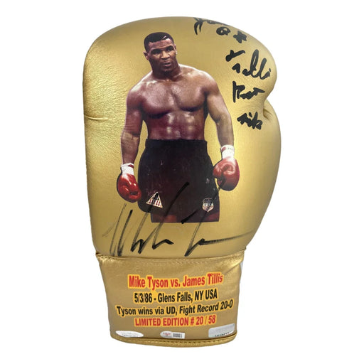 Mike Tyson / James ’Quick’ Tillis Dual Signed Vs. Glove (#20/58)