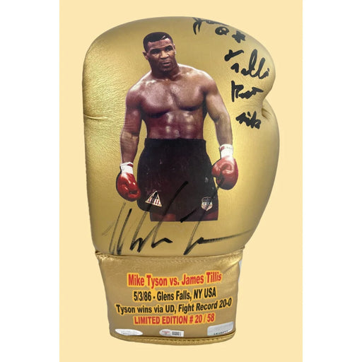 Mike Tyson / James ’Quick’ Tillis Dual Signed Vs. Glove (#20/58)